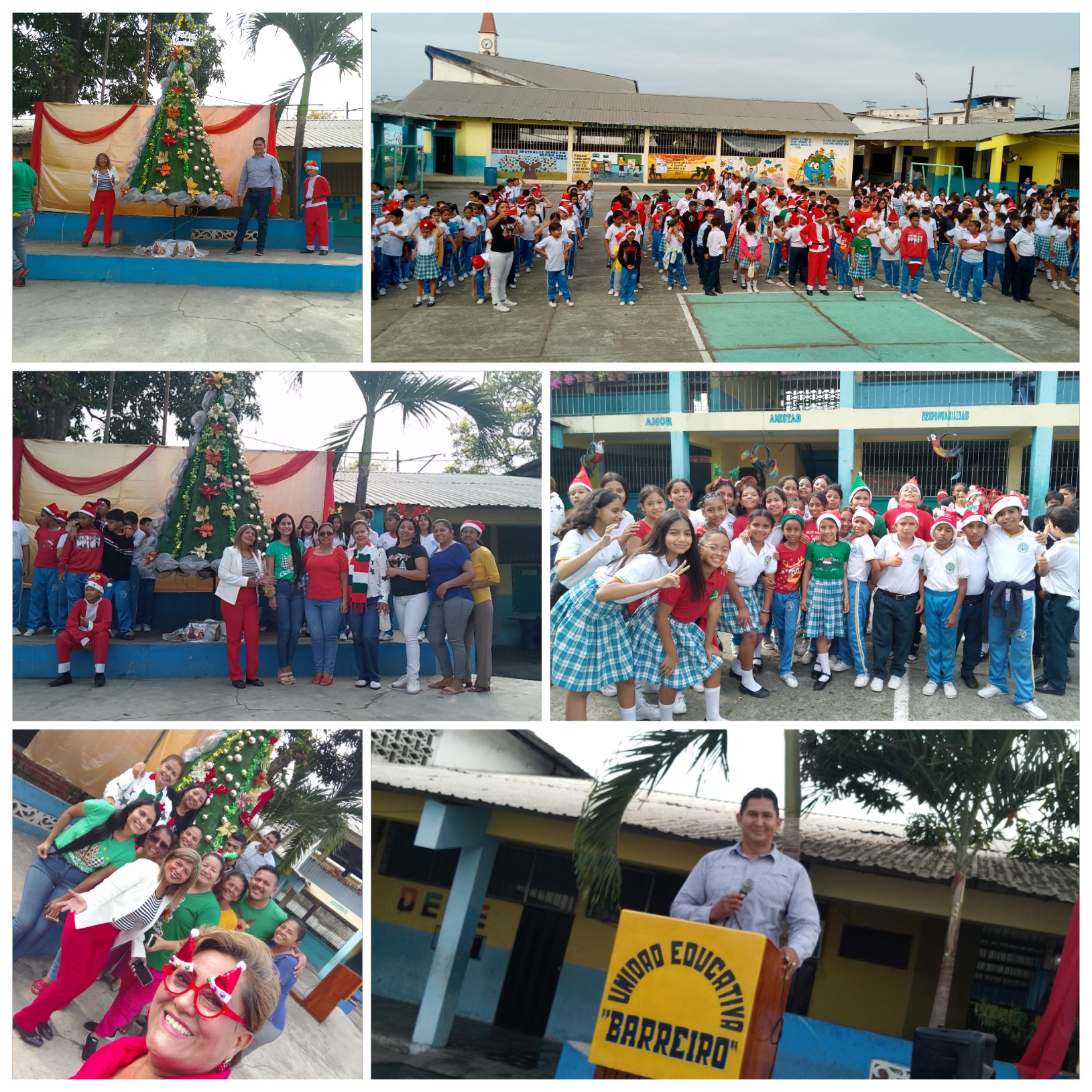 ENCENDIDA DEL ÁRBOL DE NAVIDAD UNIDAD EDUCATIVA BARREIRO