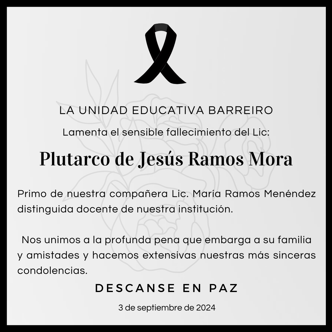 Condolencia a la Lic Maria Ramos