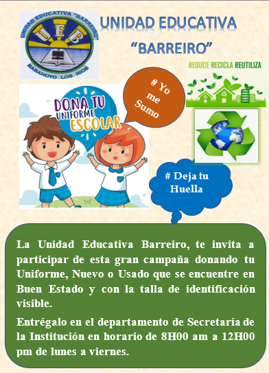 CAMPAÑA DONA TU UNIFORME ESCOLAR